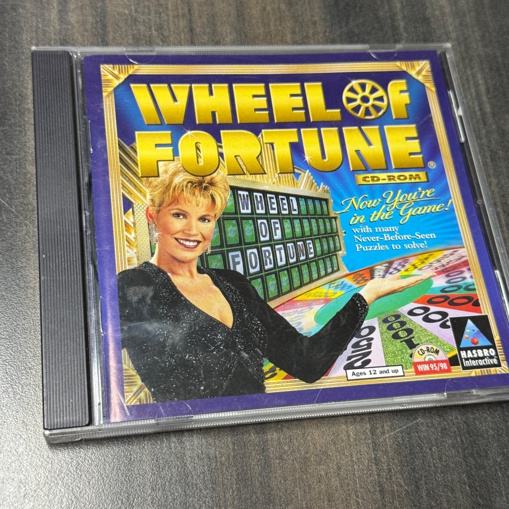 Wheel of Fortune PC CD-ROM 1998 Hasbro Interactive Windows 95/98 Vanna White